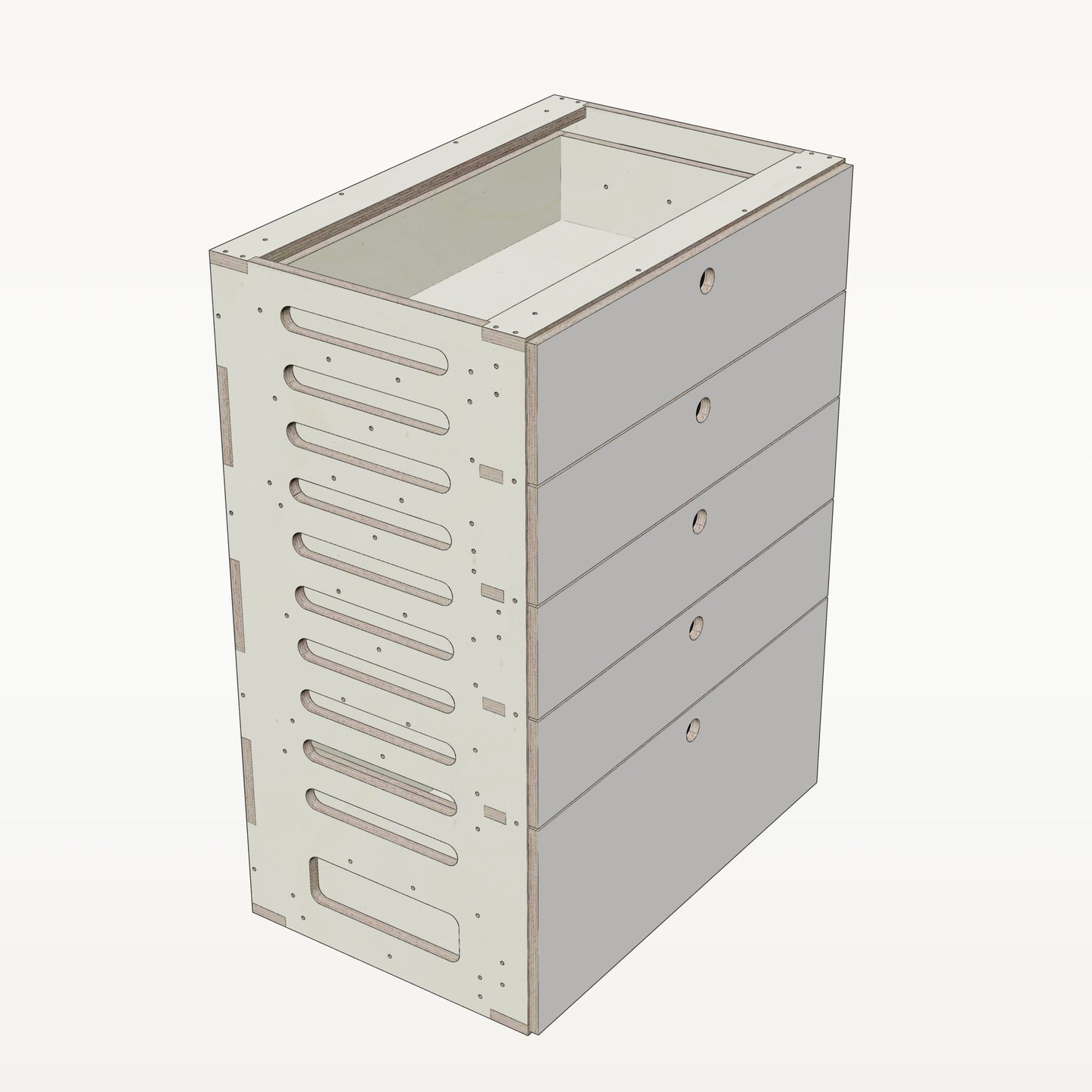 Unterschrank Schubladen Breit