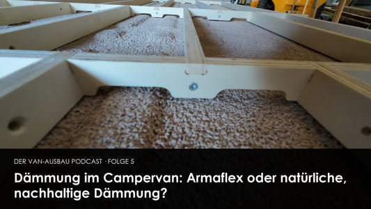 Bodendämmung zwischen der Unterkonstruktion im Kastenwagen