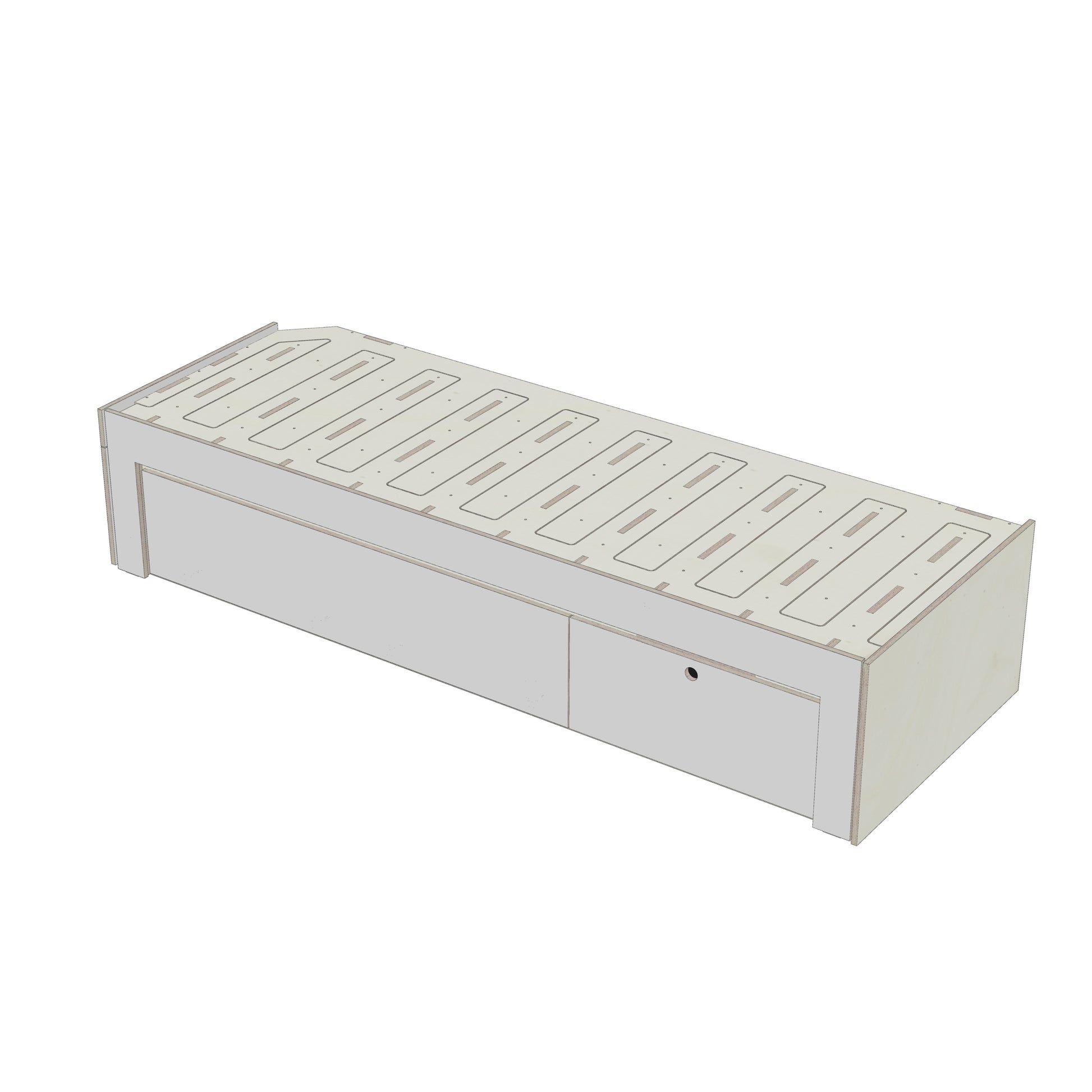 Laengsbett 200 cm - Rendering