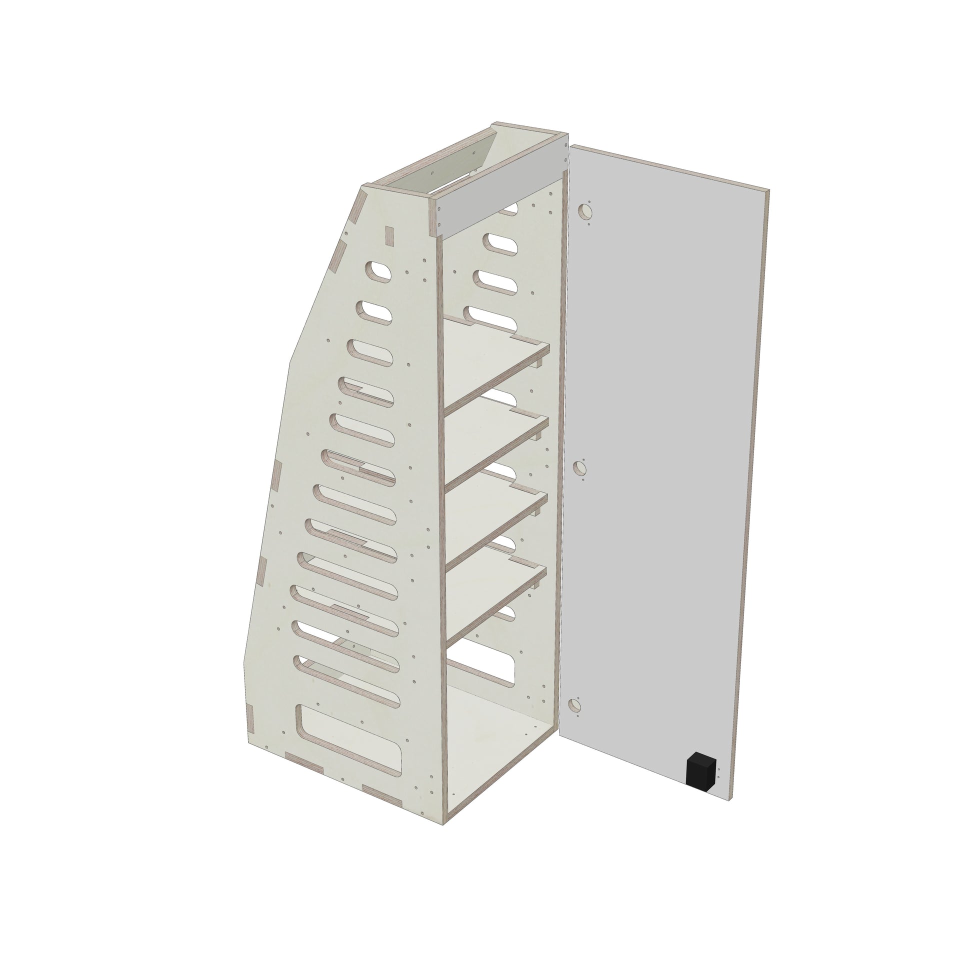 Hochschrank Schmal Rechts - Iveco L3H3 - Offene Ansicht