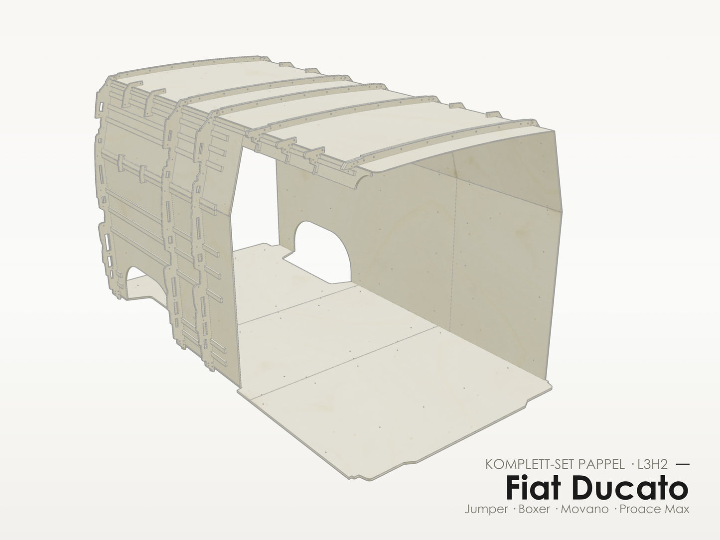 Fiat Ducato / Jumper / Boxer / Movano / Proace Max – Komplett-Set Pappel L3H2