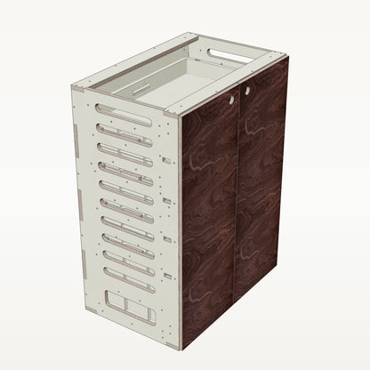 Unterschrank Euroboxen Breit - Material_nussbaum