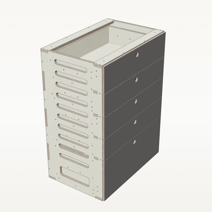 Unterschrank Schubladen Breit - Material_anthrazit