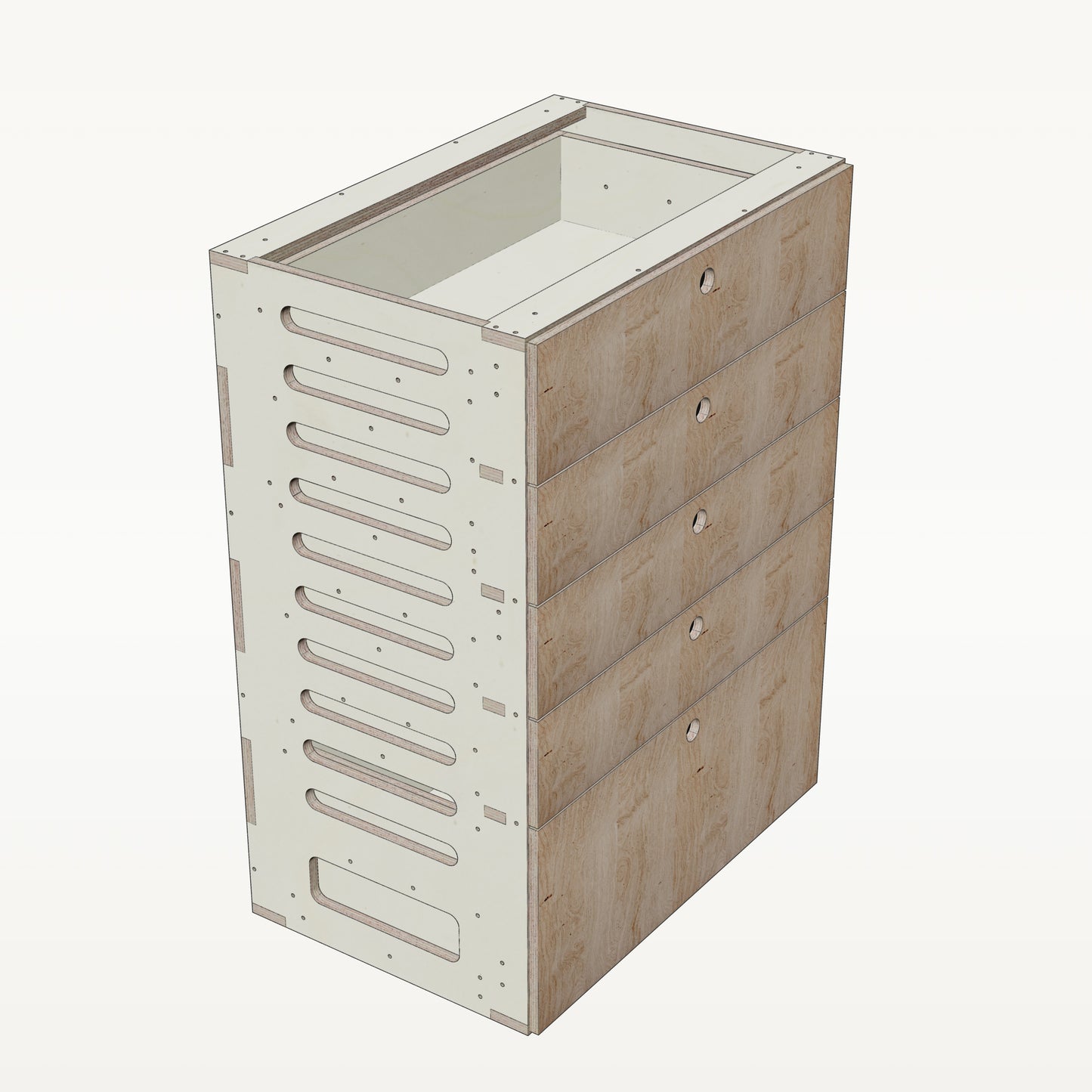 Unterschrank Schubladen Breit - Material_asteiche