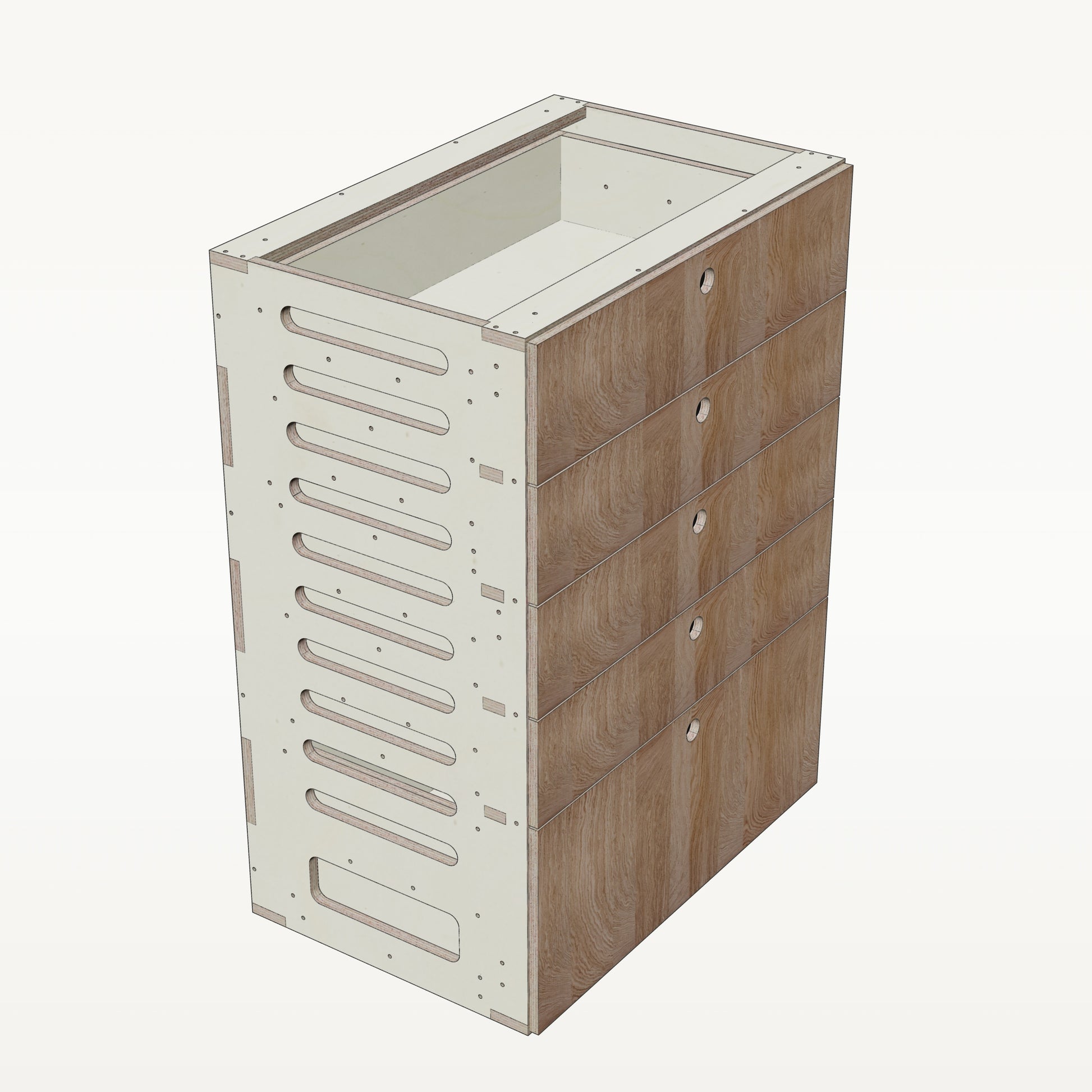 Unterschrank Schubladen Breit - Material_eiche