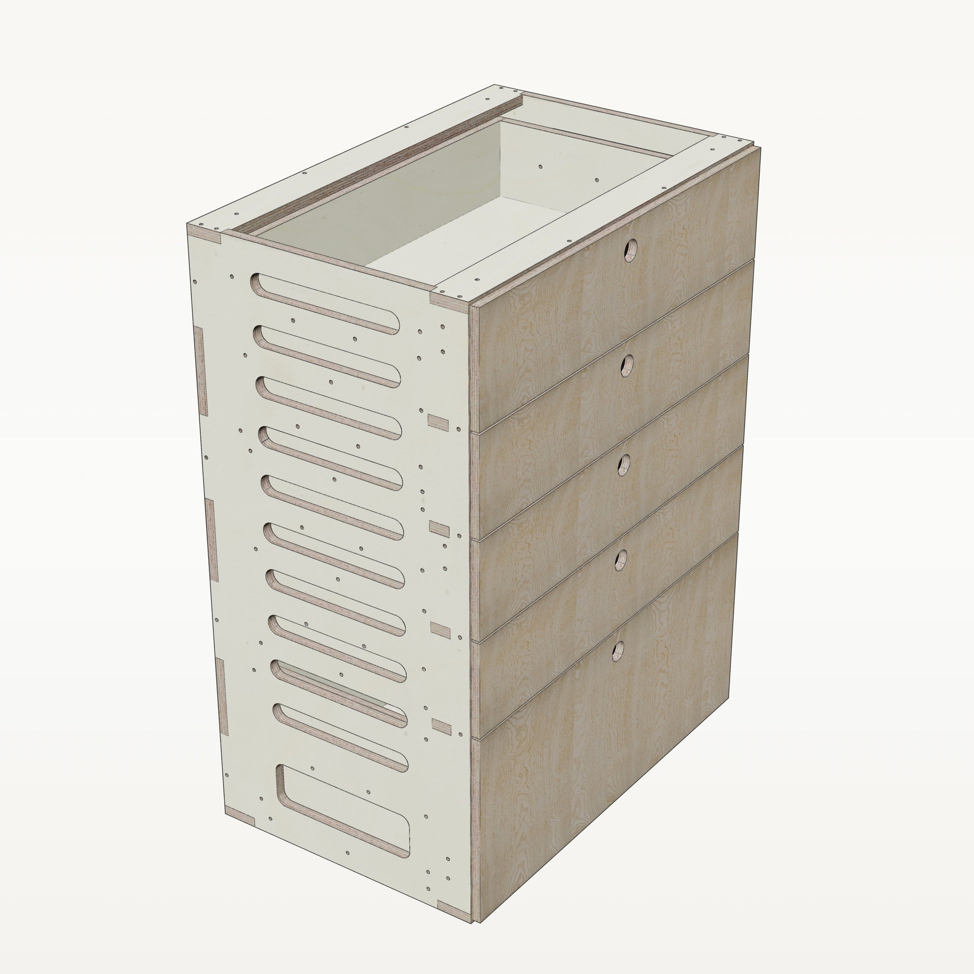 Unterschrank Schubladen Breit - Material_esche