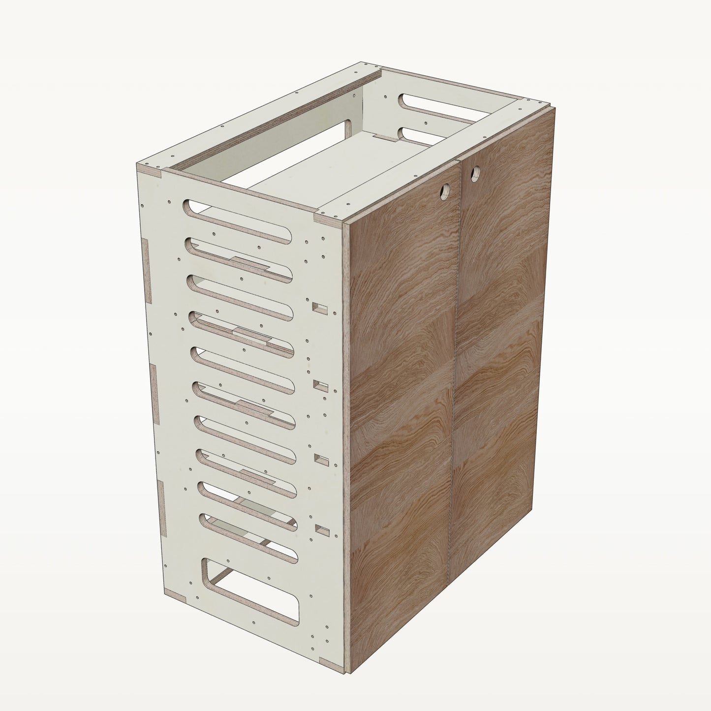 Unterschrank Fachboeden Breit - Material_eiche