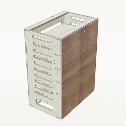 Unterschrank Fachboeden Breit - Material_eiche