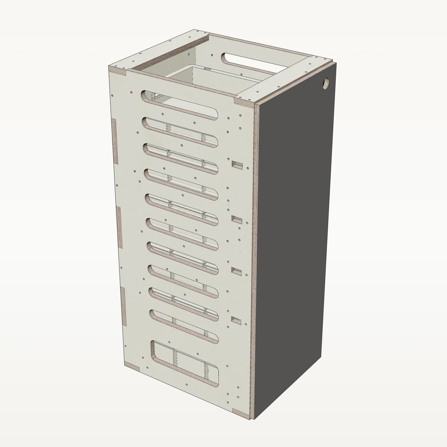 Unterschrank Euroboxen Schmal - Material_anthrazit