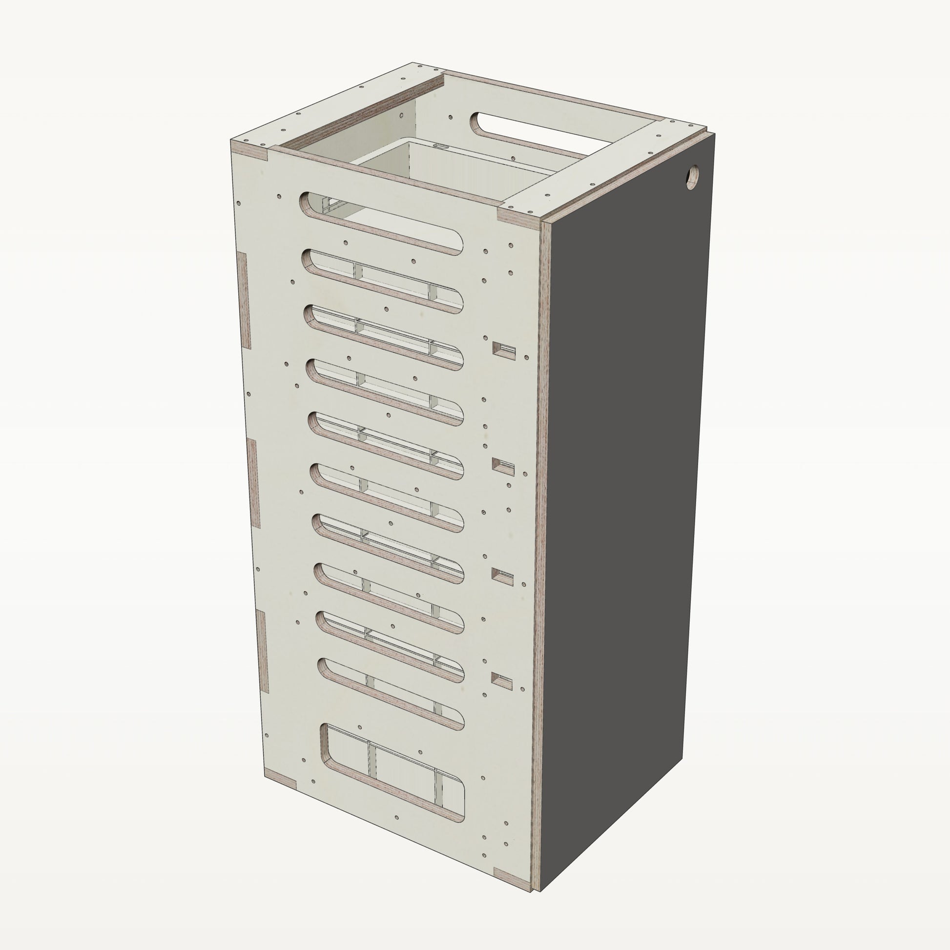 Unterschrank Euroboxen Schmal - Material_anthrazit