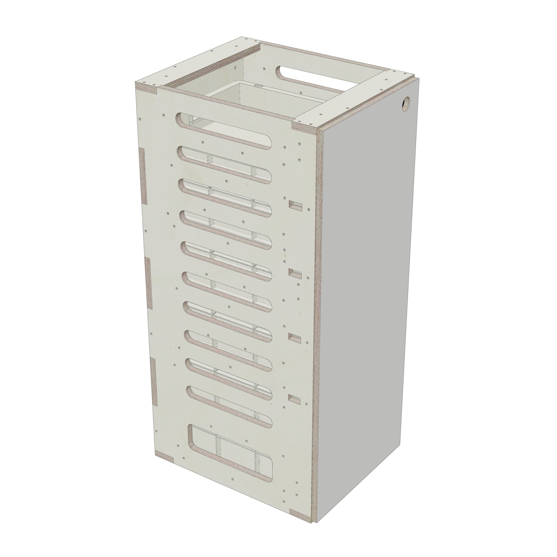 Unterschrank Euroboxen Schmal - Rendering