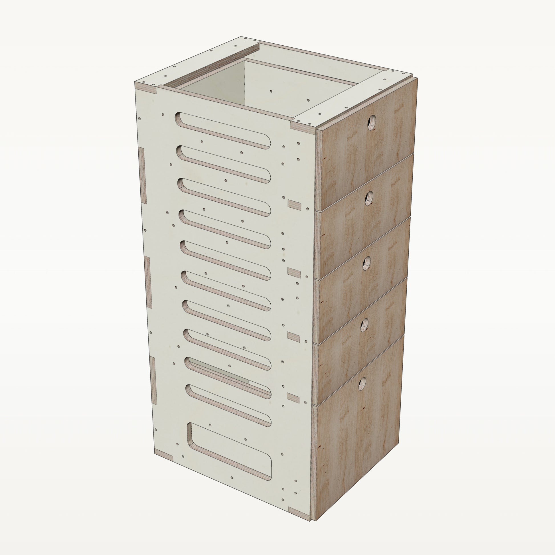 Unterschrank Schubladen Schmal - Material_asteiche