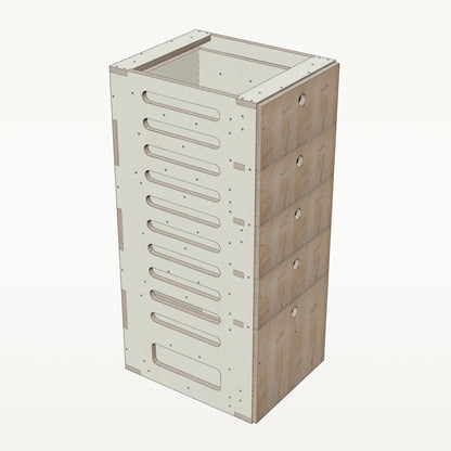 Unterschrank Schubladen Schmal - Material_asteiche