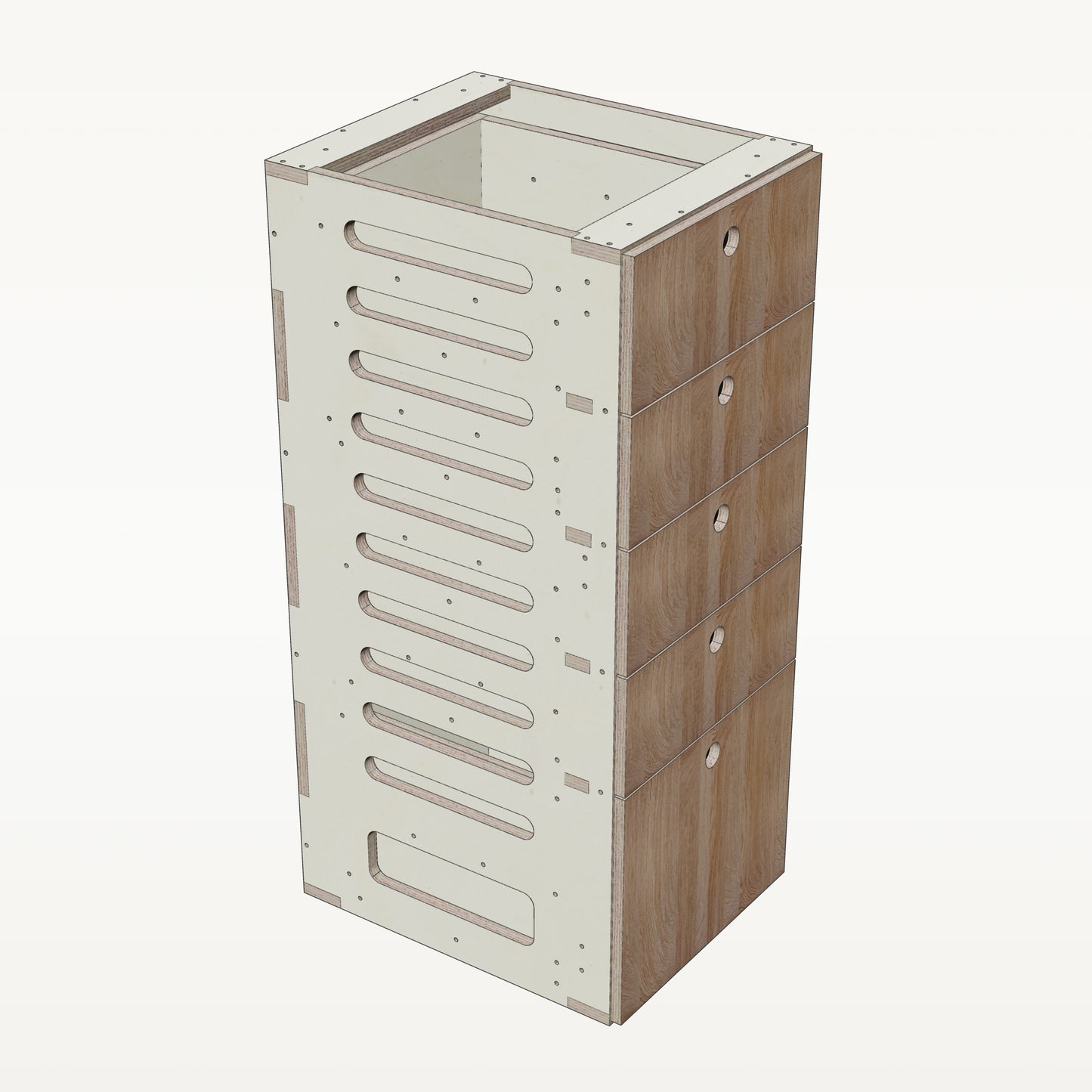 Unterschrank Schubladen Schmal - Material_eiche