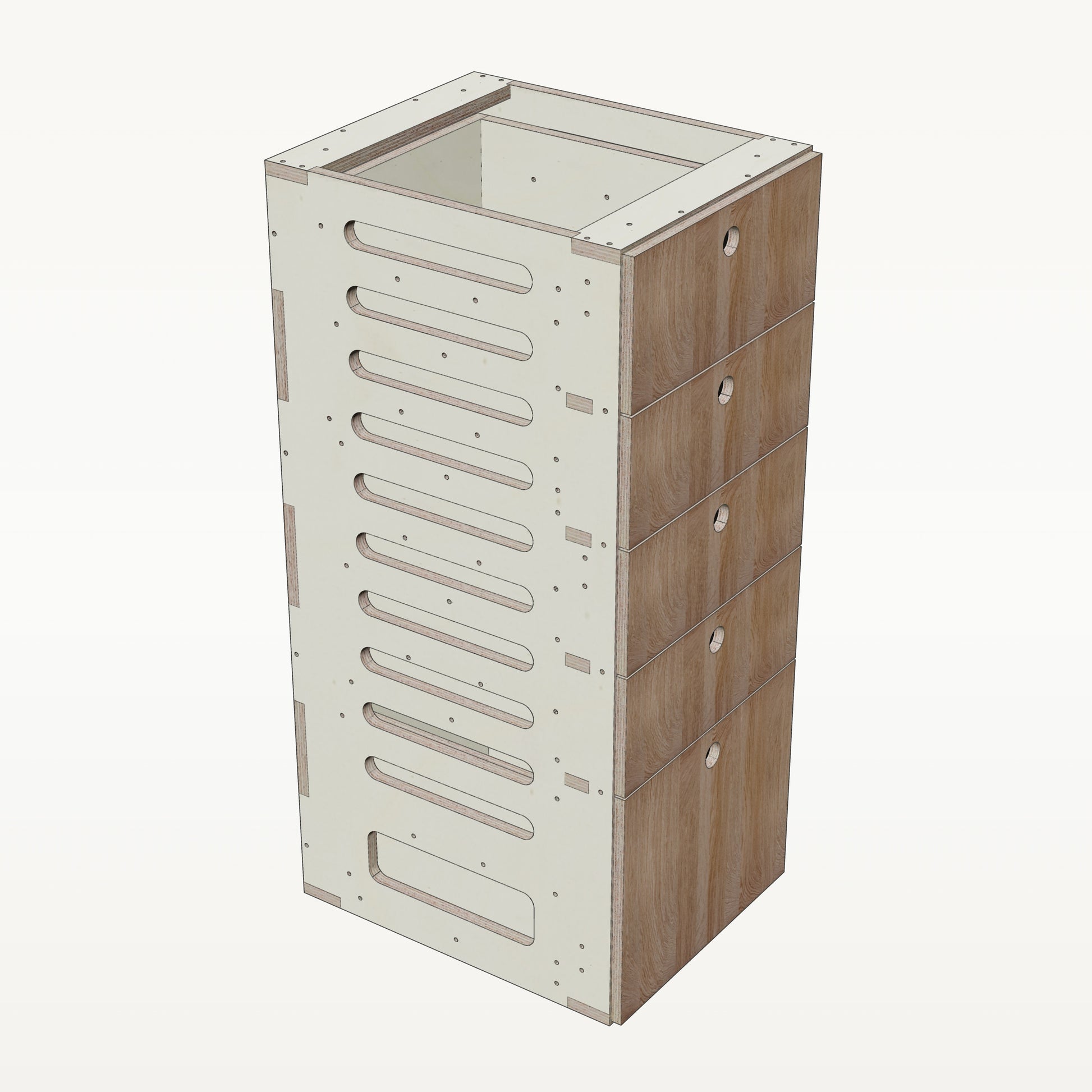 Unterschrank Schubladen Schmal - Material_eiche