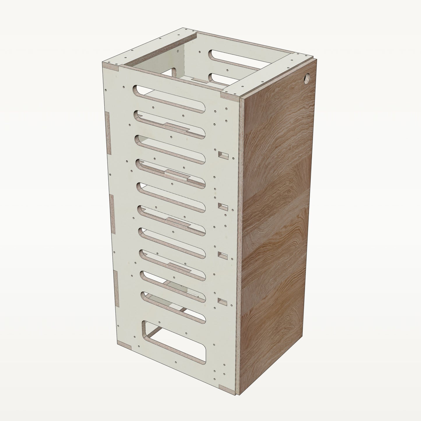 Unterschrank Fachboeden Schmal - Material_eiche
