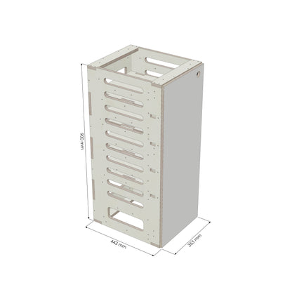 Unterschrank Fachboeden Schmal - Rendering