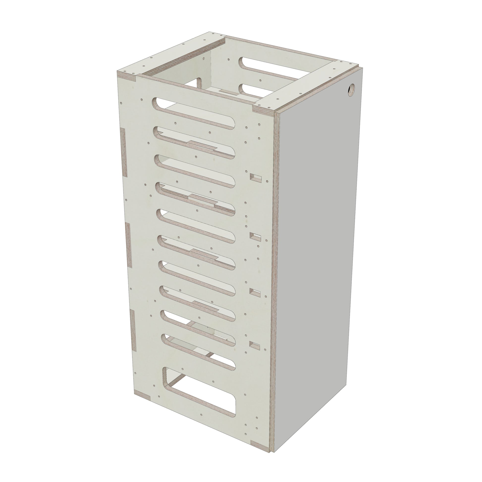 Unterschrank Fachboeden Schmal - Rendering