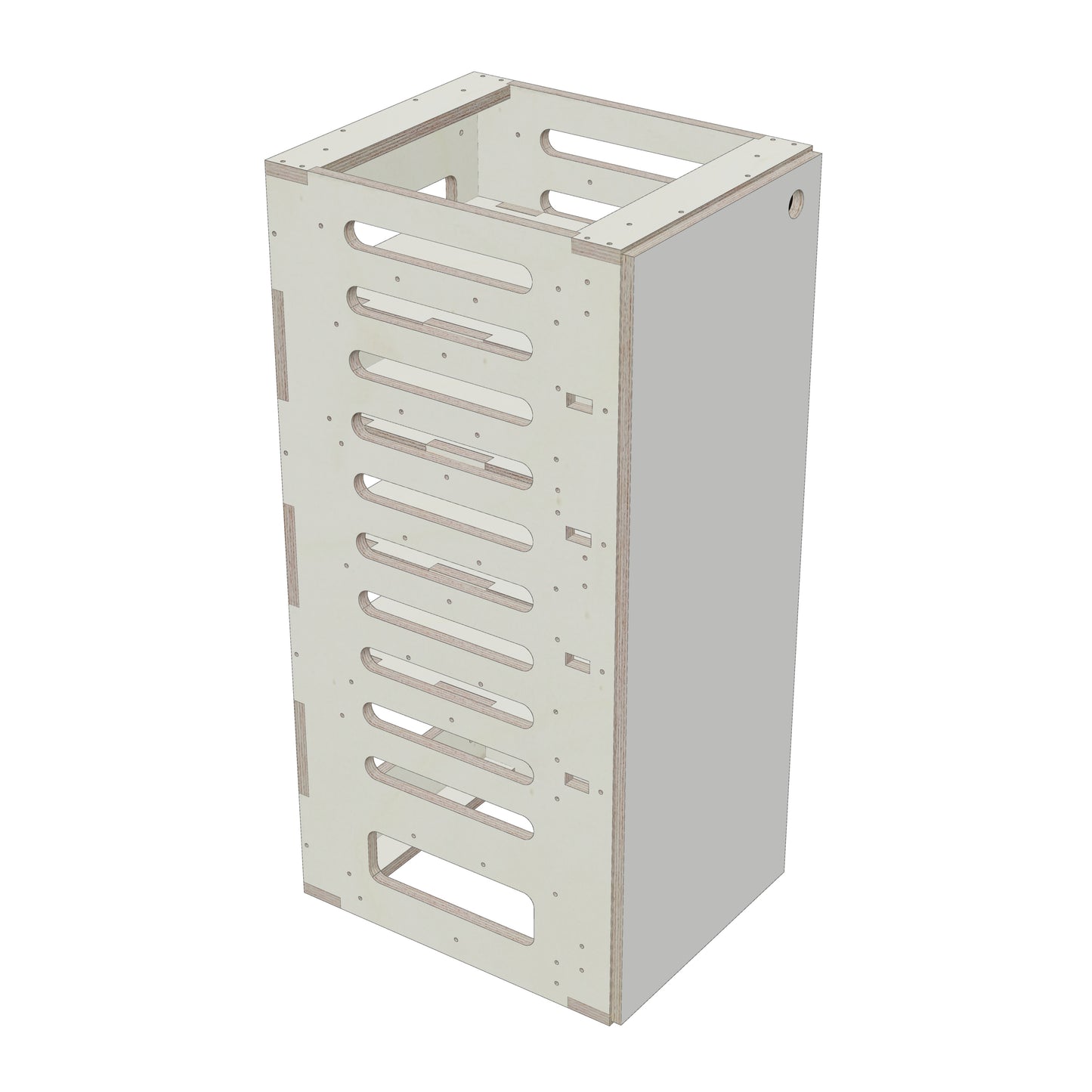Unterschrank Fachboeden Schmal mit Radkasten-Aussparung - Rendering