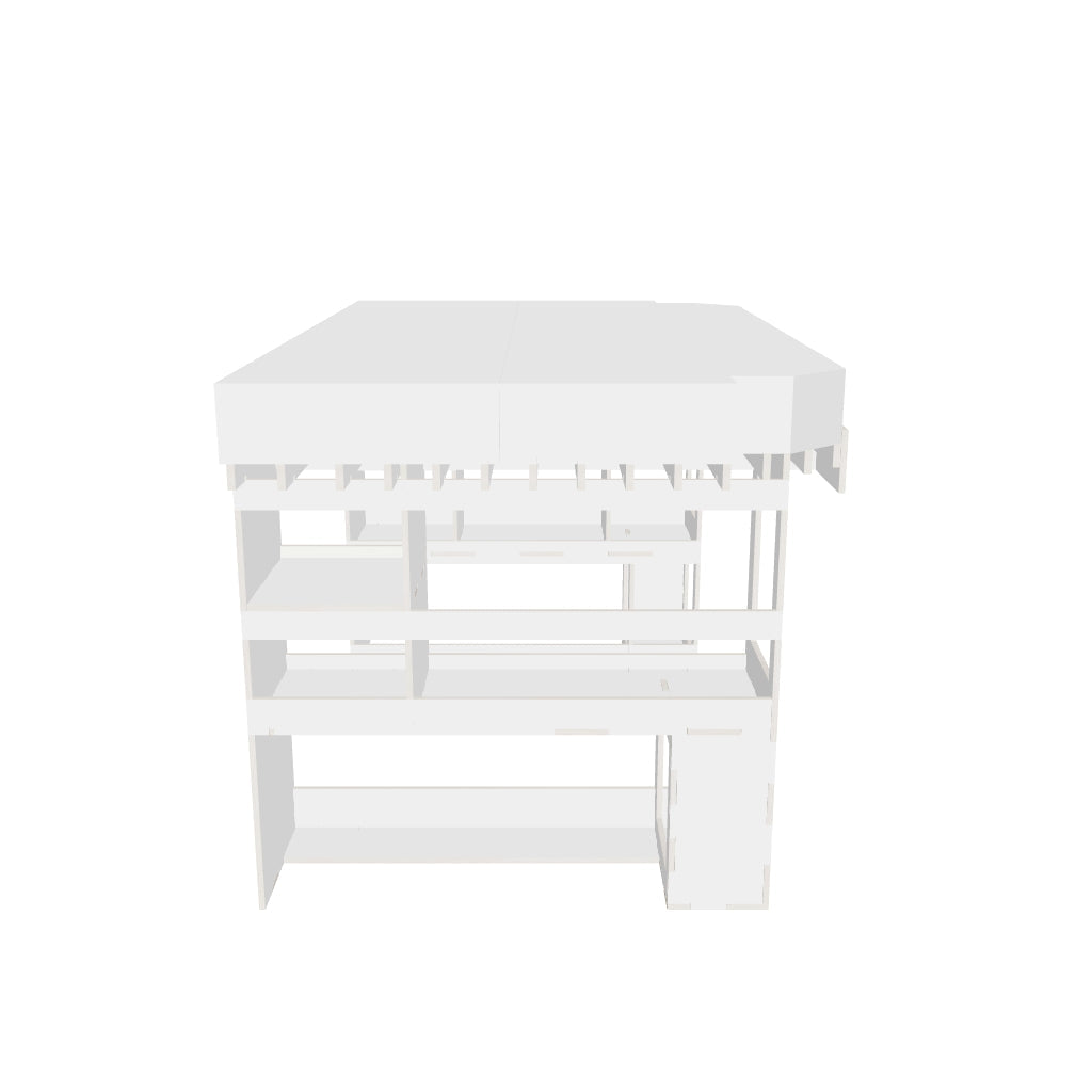 Querbett 120 cm - 3D Modell