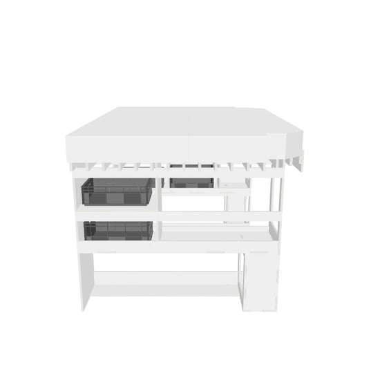 Querbett 140 cm - 3D Modell