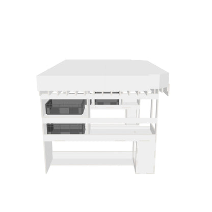 Querbett 140 cm - 3D Modell