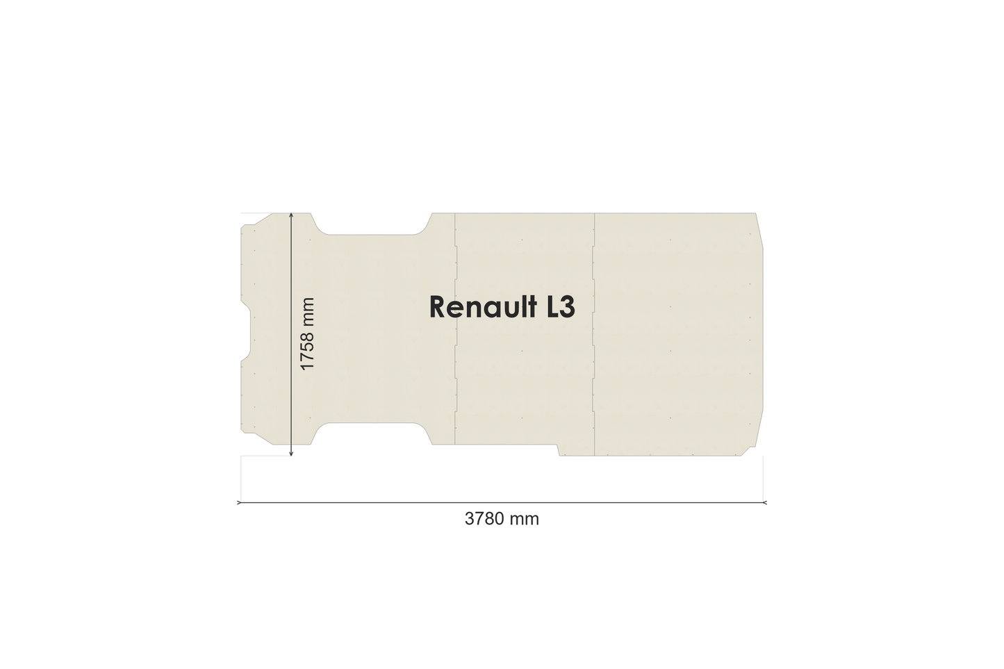 Renault Master / Nissan Interstar – Komplett-Set Pappel L3H2